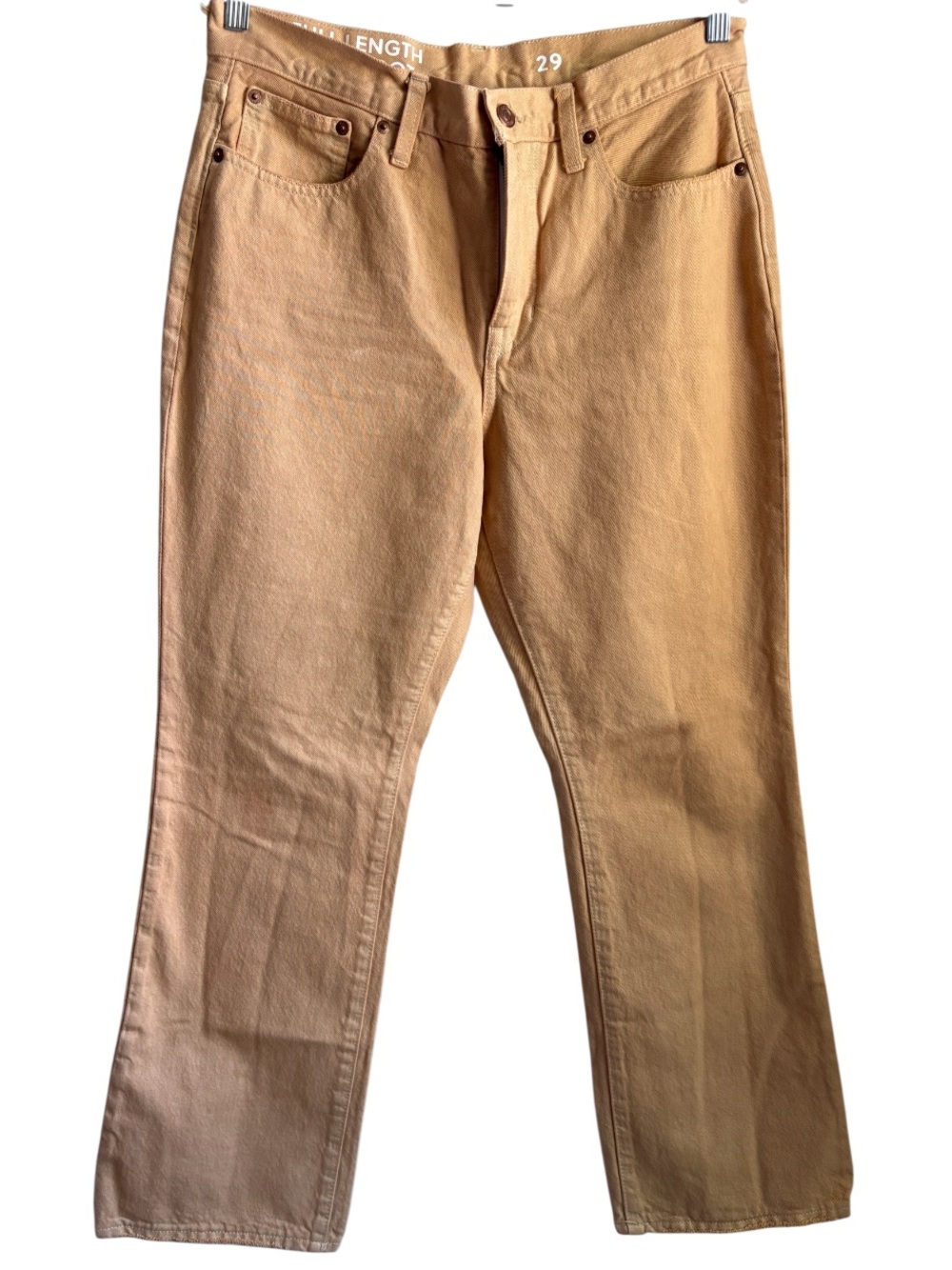 J.Crew - Women's Full Length Demi Boot Jeans - Size 29 - Mustard Yellow/Brown